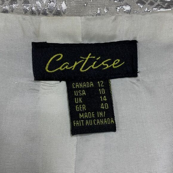 Cartise Silver Design Bell Sleeve Jacket Size 10 NEW - Picture 6 of 8